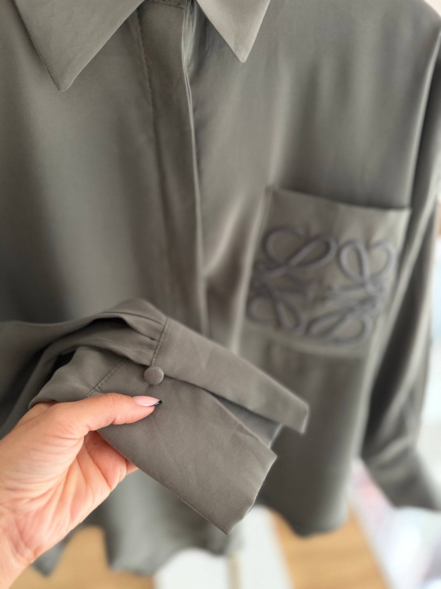 Nakış İşlemeli Tencel Pamuklu Tasarım Gömlek