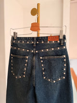 Eskitme Zımba Detaylı Jean