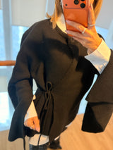 Lueur Concept Yarasa Kol Siyah Triko Hırka&Ceket