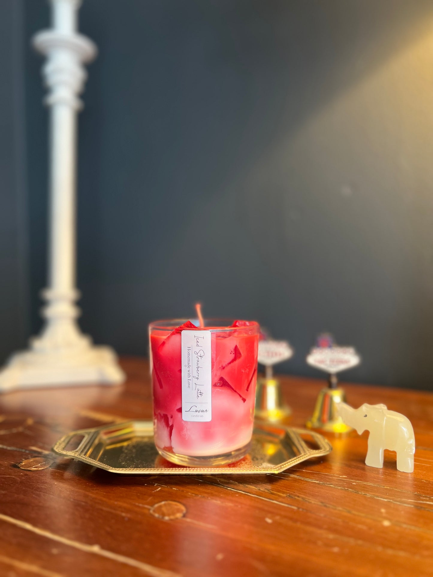 Lueur Iced Strawberry Latte 'Çilek Kokulu Jel&Soya Mumu'