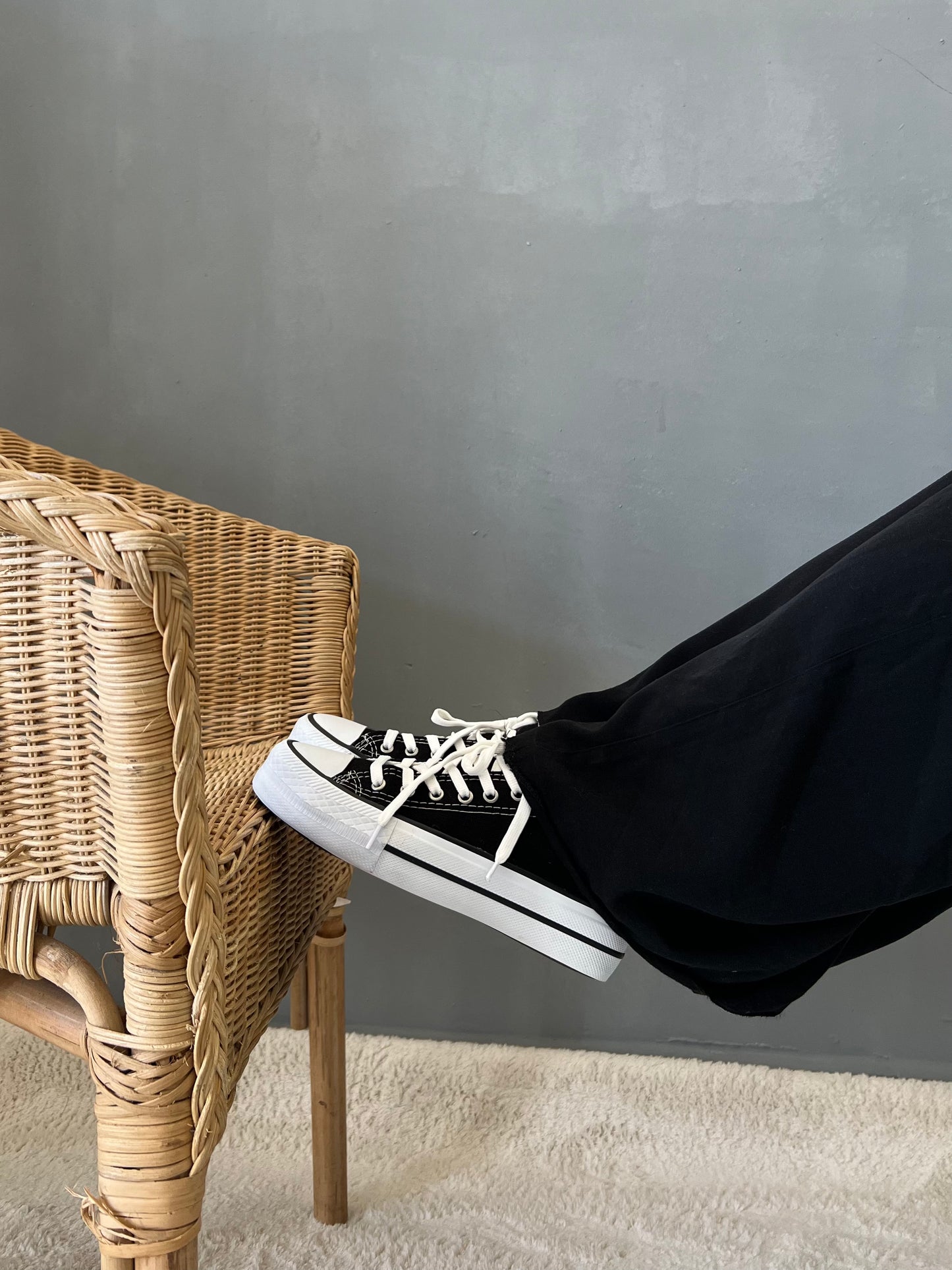 PLATFORM TABAN NOİR SPOR AYAKKABI