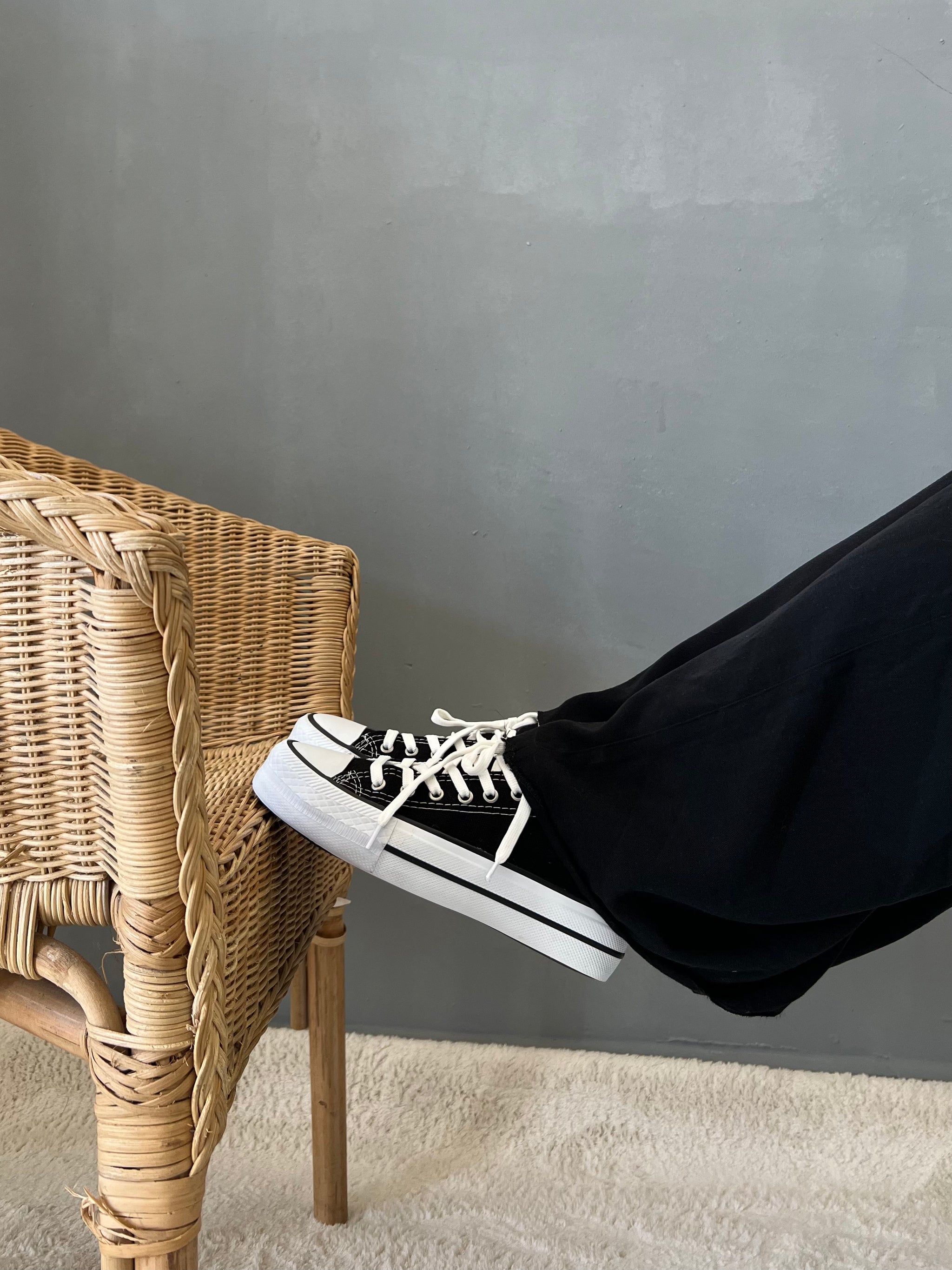 PLATFORM TABAN NOİR SPOR AYAKKABI