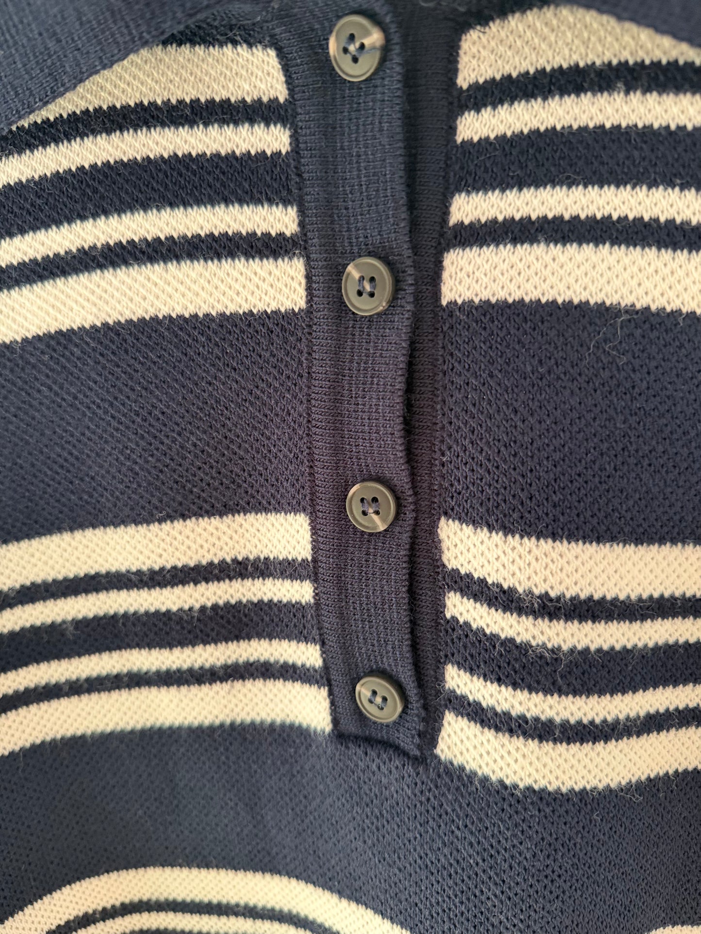 Lacivert Çizgili Kadın Triko Kazak